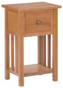 vidaXL Mesa de apoio com gaveta 35x27x55 cm madeira carvalho maciça