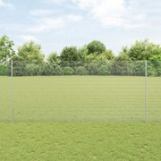 Cerca de Arame Soldado com 44 Postes U Cinza 1.4x50 m Aço