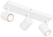 Plafon moderno branco 3-luzes ajustável retangular - Jeana