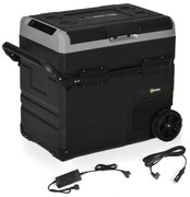 Outsunny Geleira Elétrica de Compressor Portátil 45L Geleira de Carro CC 12V/24V Temperatura até -20℃ 71,1x46x50,6cm Preto | Aosom Portugal