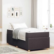 vidaXL Estrutura da Cama Outros Castanho escuro 90 x 200 cm tecido