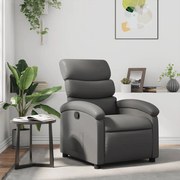 vidaXL Poltrona reclinável couro artificial cinzento