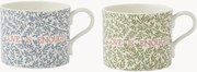 Canecas em porcelana Love is Enough, conjunto de 2
