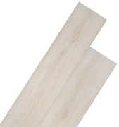 245172 vidaXL Tábuas soalho PVC auto-adesivo 5,02 m² 2 mm carvalho branco