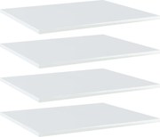 vidaXL Prateleiras para estante 4 pcs derivados de madeira branco