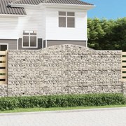 Cestos gabião arqueados 3pcs 400x50x180/200cm ferro galvanizado