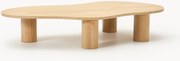 Mesa de centro XL em madeira de carvalho com forma orgânica Didi