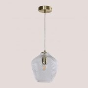 Lâmpada De Teto Suspensa Em Ferro E Cristal Taylor Dourado - Sklum