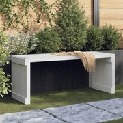 vidaXL Banco de jardim extensível 212,5x40,5x45 cm pinho maciço branco