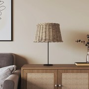 vidaXL Abajur Ø45x28 cm vime castanho