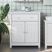 vidaXL Móvel de casa de banho BERG 69,5x34x80 cm pinho maciço branco