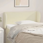 vidaXL Cabeceira de cama c/ abas couro artificial 83x23x78/88 cm creme