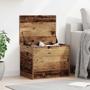 Baú de Armazenamento vidaXL com Tampa Madeira Velha 60x42x46 cm Madeira Engenharia