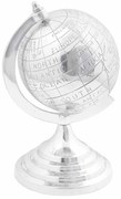 vidaXL Escultura Globo Prateada 16.5x14x26 cm Alumínio