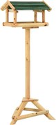 vidaXL Comedouro de pássaros com suporte 37x28x100 cm abeto maciço