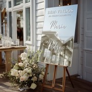 Autocolante personalizado para espelho S51 – Bem-vindos ao nosso casamento