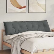 vidaXL Travesseiro para Costas Cinza Escuro 180 x 19 x 50 cm tecido