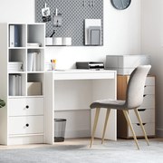 Mesa Branca 80x50x76 cm Madeira Revestida