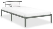 Estrutura de cama 100x200 cm metal cinzento