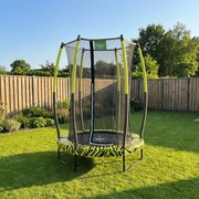 Trampolim Iggy Junior com rede de segurança ø140 cm - preto/verde