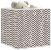 vidaXL Caixas de arrumação dobráveis 4 pcs 32x32x32 cm TNT castanho