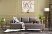 Sofá-Cama de Canto Bella – Castanho – 205 cm Largura x 85 cm Altura x