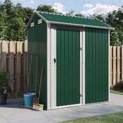vidaXL Abrigo de jardim 192x152,5x237 cm aço galvanizado verde