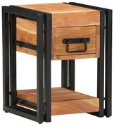 vidaXL Armário de Cabeceira com gaveta 2 pcs Castanho 30 x 30 x 40 cm