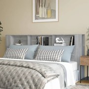 vidaXL Armário de cabeceira 220x18,5x104,5 cm sonoma cinzento