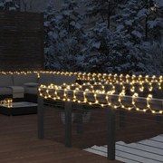 vidaXL Cordão de luzes com 120 luzes LED 5 m PVC branco quente