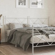 vidaXL Cabeceira de cama 180 cm metal branco
