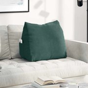 vidaXL Travesseiro para Costas Verde Escuro 60 x 20 x 50 cm