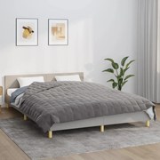 vidaXL Manta pesada 11 kg 220x235 cm tecido cinza