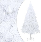 vidaXL Árvore de Natal artificial com ramos grossos 210 cm PVC branco