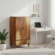 vidaXL Buffê Castanho 60 x 33 x 100 cm Madeira de manga maciça