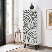 Sapateira Vegas – Branco/Preto – 50x135x38 cm