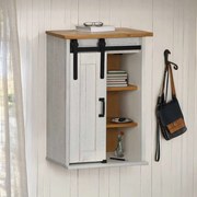 vidaXL Armário suspenso HALDEN com porta de correr 49x22,5x70 cm Pinho