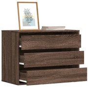 vidaXL Cómoda 80x41x58 cm derivados de madeira carvalho castanho