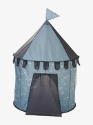 Tenda de jogo castelo, em tecido azul