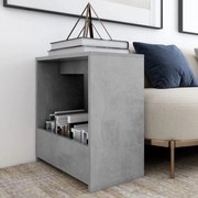 vidaXL Mesa de apoio 50x26x50 cm derivados de madeira cinzento cimento
