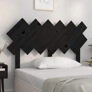 Cabeceira de cama 122,5x3x80,5 cm pinho maciço preto