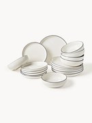 Conjunto de loiça em porcelana Facile, 6 pessoas, 18 uni.