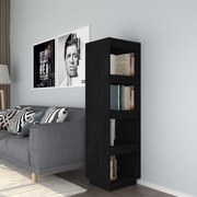 vidaXL Estante/divisória 40x35x135 cm pinho maciço preto