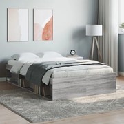 vidaXL Estrutura de cama 120x200 cm cinza sonoma