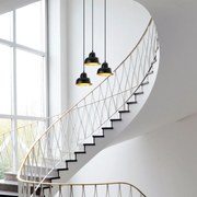 Chandelier Berceste – Preto – 40 cm de diâmetro, 110 cm de altura