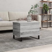 vidaXL Mesa de centro 60x44,5x45 cm derivados de madeira cinza sonoma
