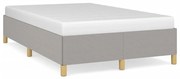 vidaXL Estrutura de cama sem colchão cinza claro tecido