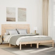 vidaXL Cama extra longa sem colchão 140x220 cm madeira maciça