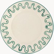 Prato de jantar pintado à mão Leaf