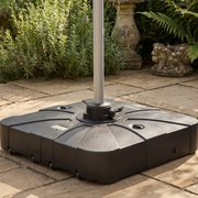 Base para guarda-sol de exterior com rodas 88 x 88 cm, de alta resistência, enchimento com água ou areia, portátil, para terraço, jardim ou piscina, P